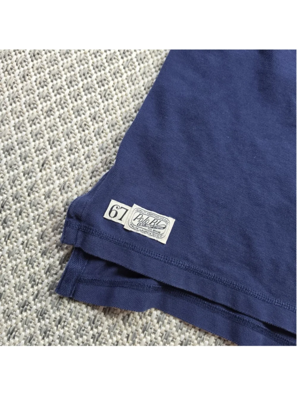 Polo Ralph Lauren Mens 3XB Navy Yellow Script Logo 67 Big Tall Polo Shirt